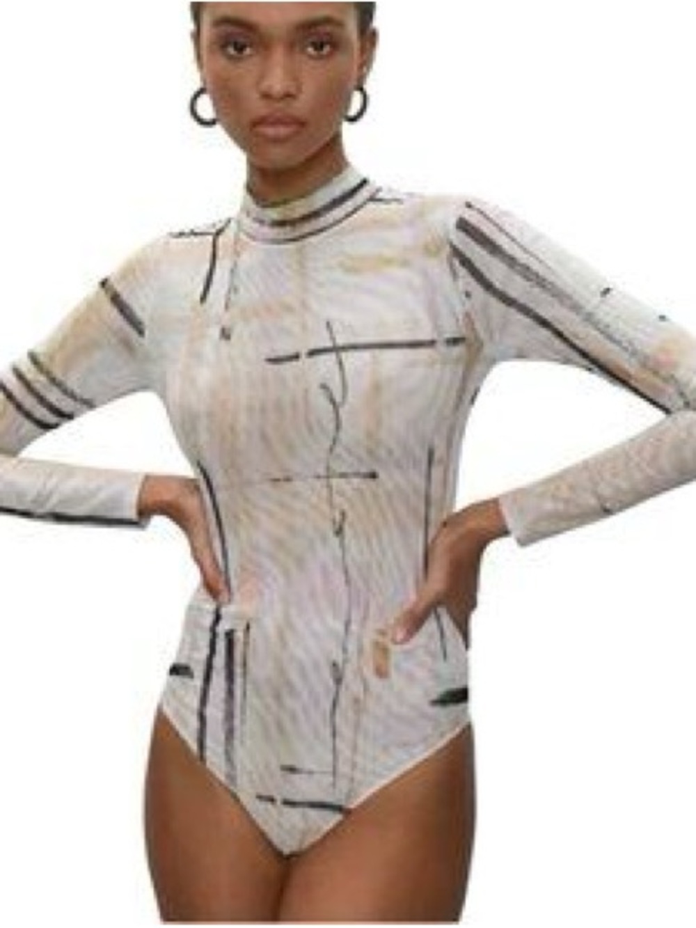 Aritzia Semi-Sheer Bodysuit